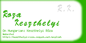 roza keszthelyi business card